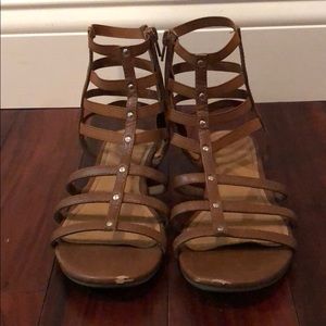 Chocolate brown gladiator sandals